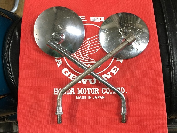 CB750k0純正ミラー　ダブルパテント　パテントミラー CB750FOUR K0 砂型 金型 純正 ダブルパテントミラー 10㎜ 当時物
