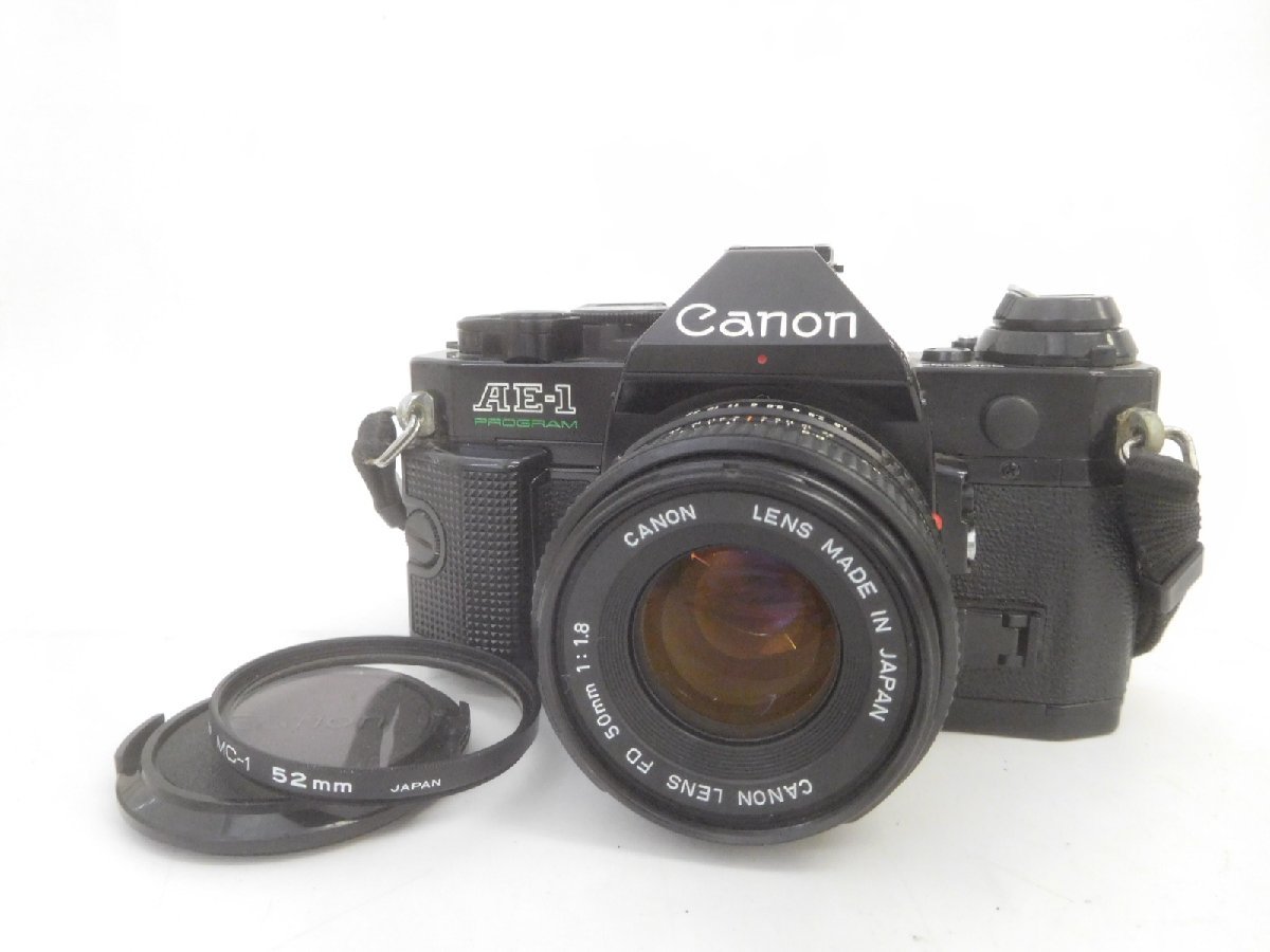 □ Canon キャノン AE-1 PROGRAM 一眼レフ フィルムカメラ FD 50mm 1
