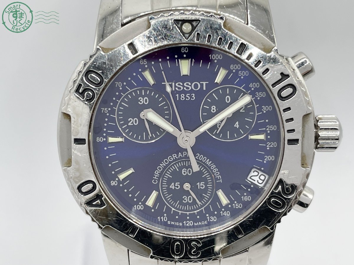 10211150 ◇ TISSOT ティソ クロノグラフ T362/462K ブルー文字盤 