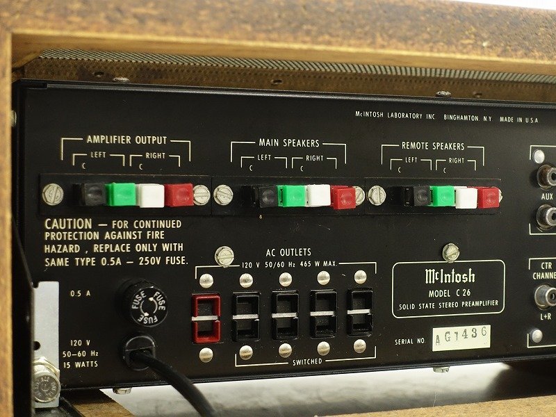 □□McIntosh C26 プリアンプ ウッドケース付 マッキントッシュ