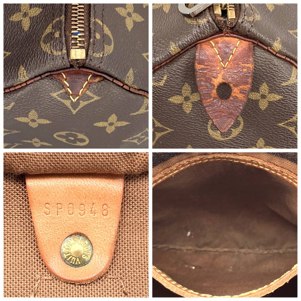 訳あり LOUIS VUITTON ルイヴィトン モノグラム スピーディ 35 M41524 
