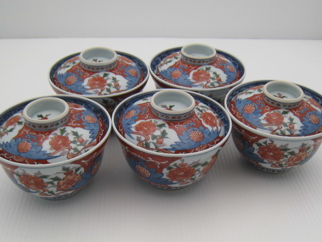 人気定番，新作 Ｊ３４ 館林源右衛門 煮物椀 5客 古伊万里菊牡丹絵 蓋付椀 有田 共箱なし(染錦)｜売買されたオークション情報、yahooの商品情報をアーカイブ公開 - オークファン 伊万里、有田
