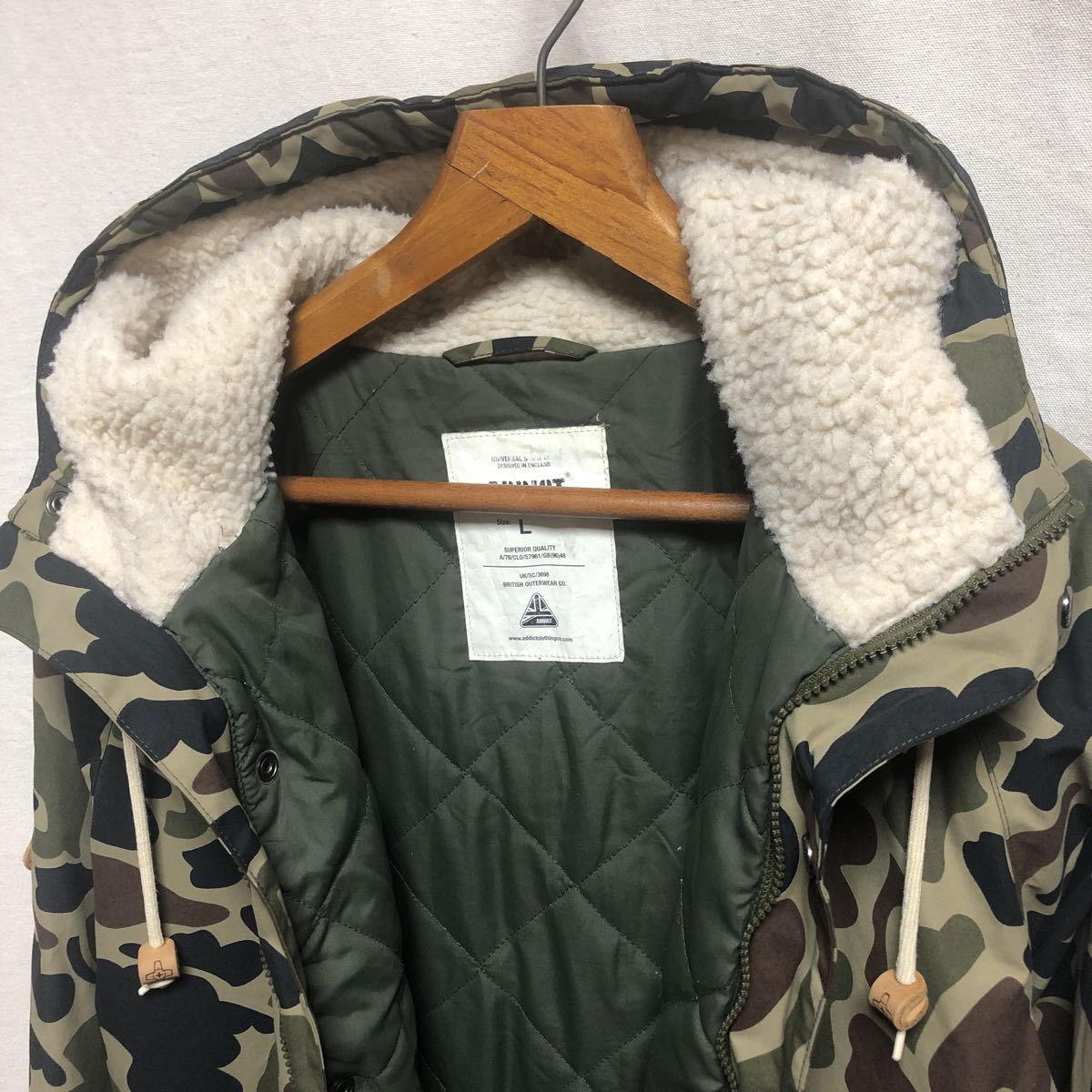 ADDICT ハンティングカモ ナイロンパーカー 中綿 ジャケット 00s 古着 