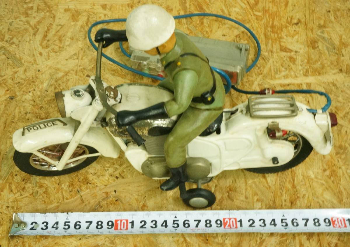 ★ 希少 BCバンダイ 白バイ 大型バイク ブリキ ホンダ メグロ バンダイ ブリキ ポリスオートサイクル 白バイ バイク オートバイ 当時