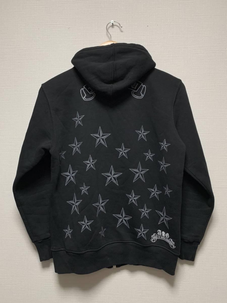 美品☆[A&G] ダガージップ スター×クロス ジップアップ スウェット 