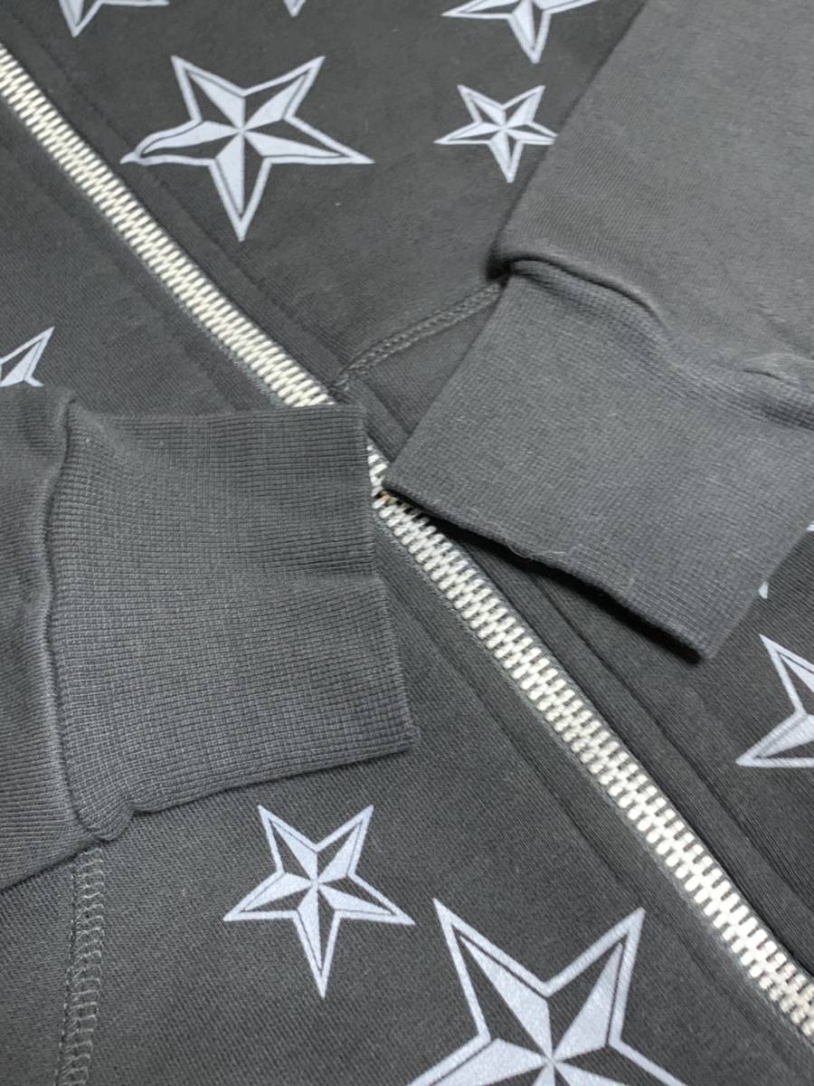 美品☆[A&G] ダガージップ スター×クロス ジップアップ スウェット 