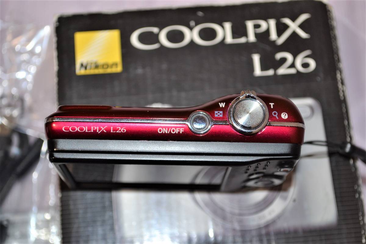 ☆中古☆ニコン/Nikon COOLPIX L26 コンパクトデジタルカメラ（レッド