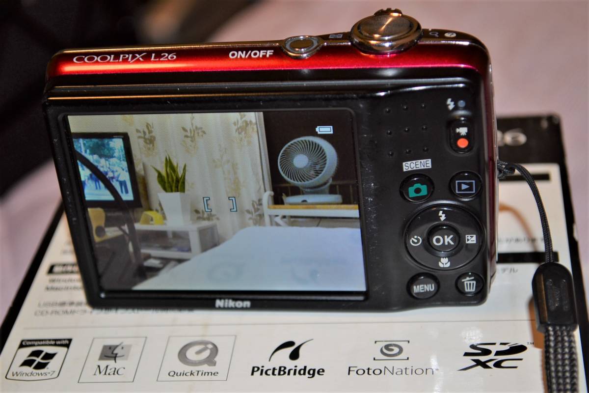 ☆中古☆ニコン/Nikon COOLPIX L26 コンパクトデジタルカメラ（レッド