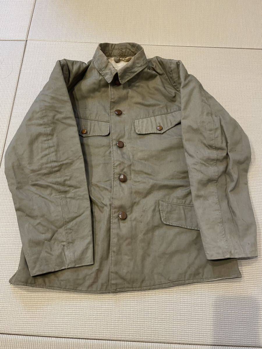 日本軍 京都 偕行社保部 昭和軍服部 冬用 カーキオリーブグリーン 日本