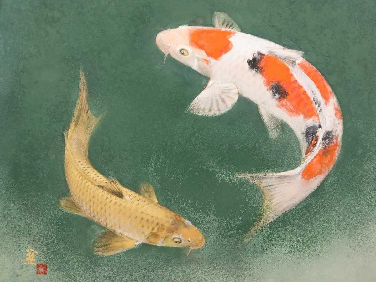 山下関城 双鯉｜古美術・掛け軸の販売・買取・鑑定-松本松栄堂