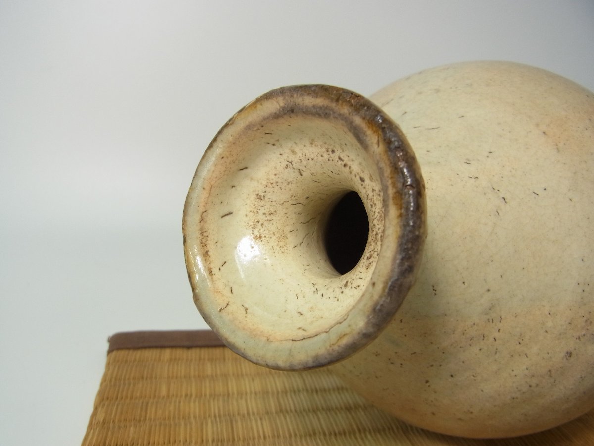 徳利 白丹波 古丹波 幕掛け徳利 白丹波徳利 ⁄ White Tanba Ware