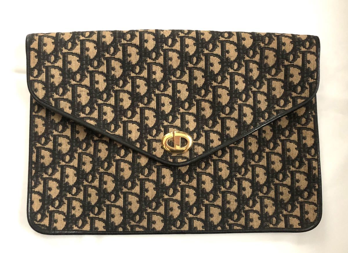 Christian Dior ディオール クラッチバッグ トロッター柄 VINTAGE
