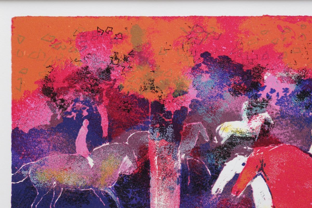 リトグラフ ポール ギヤマン ポール・ギヤマン「赤い 美品 ポール