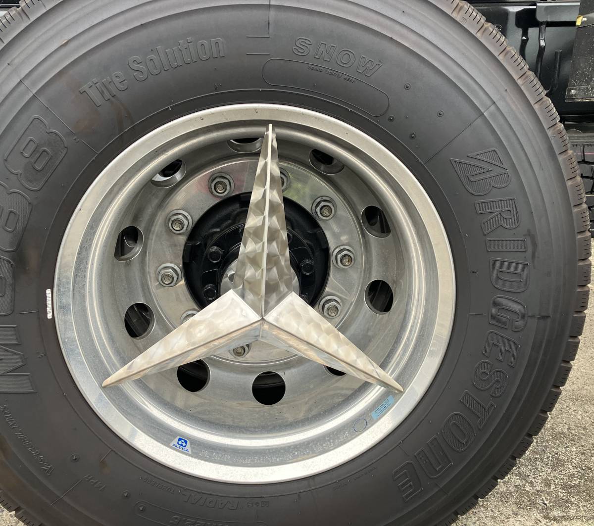 ウロコステンレス製 大型車用 22.5インチ うろこ ホイールスピンナー 2