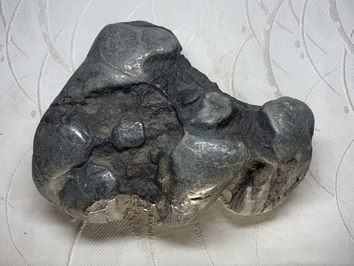 信濃美術石博物館 水石 盆栽 佐治川石 白川郷 ウブ 横18.5×高8.5×奥行