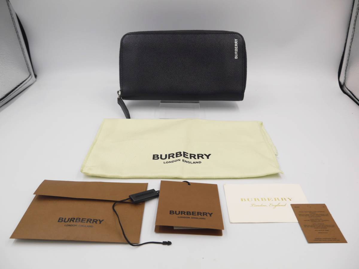 バーバリー BURBERRY ラウンドファスナー 長財布 レザー バーバリー 