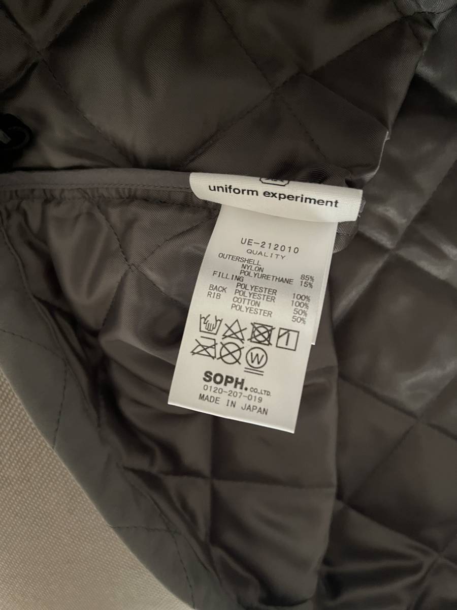 新品 2021AW uniform experiment QUILTING PULLOVER SMOCK GRAY 1