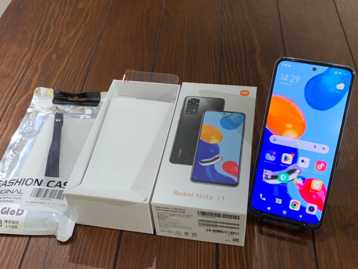 中古】SIMフリー Xiaomi Redmi Note 11 2201117TL StarBlue RAM4GB