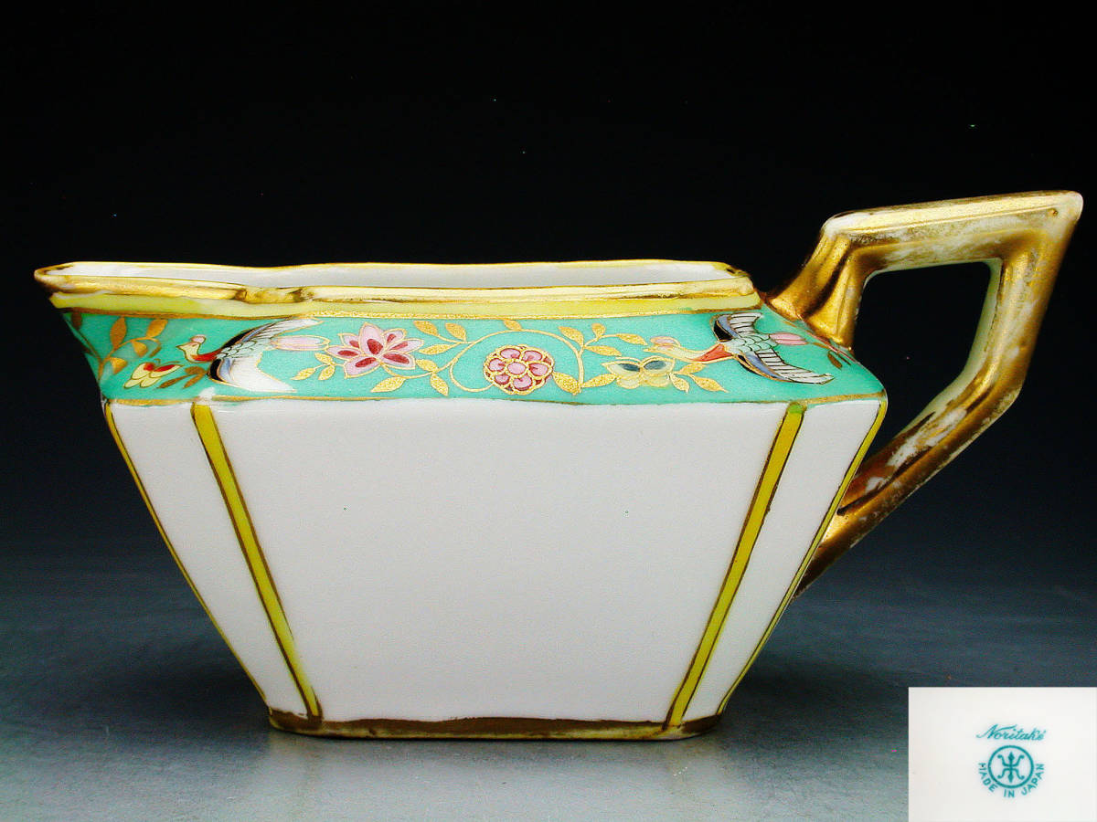 オールドノリタケ銘品!! オールドノリタケ・金彩花鳥七宝装飾紋八卦