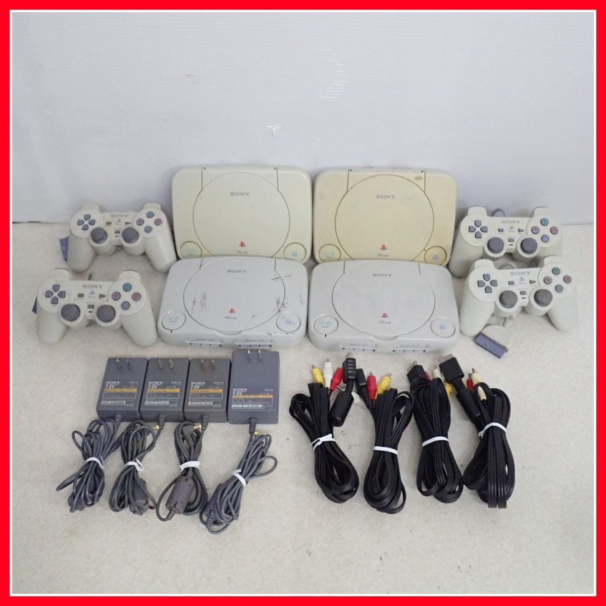 新品，HOT PS one プレステ 本体一式 SCPH-100 まとめて4台 セット Playstation プレイステーション ワン SONY ソニー 動作未確認 20(本体)｜売買されたオークション情報、yahooの商品情報をアーカイブ公開 - オー 本体