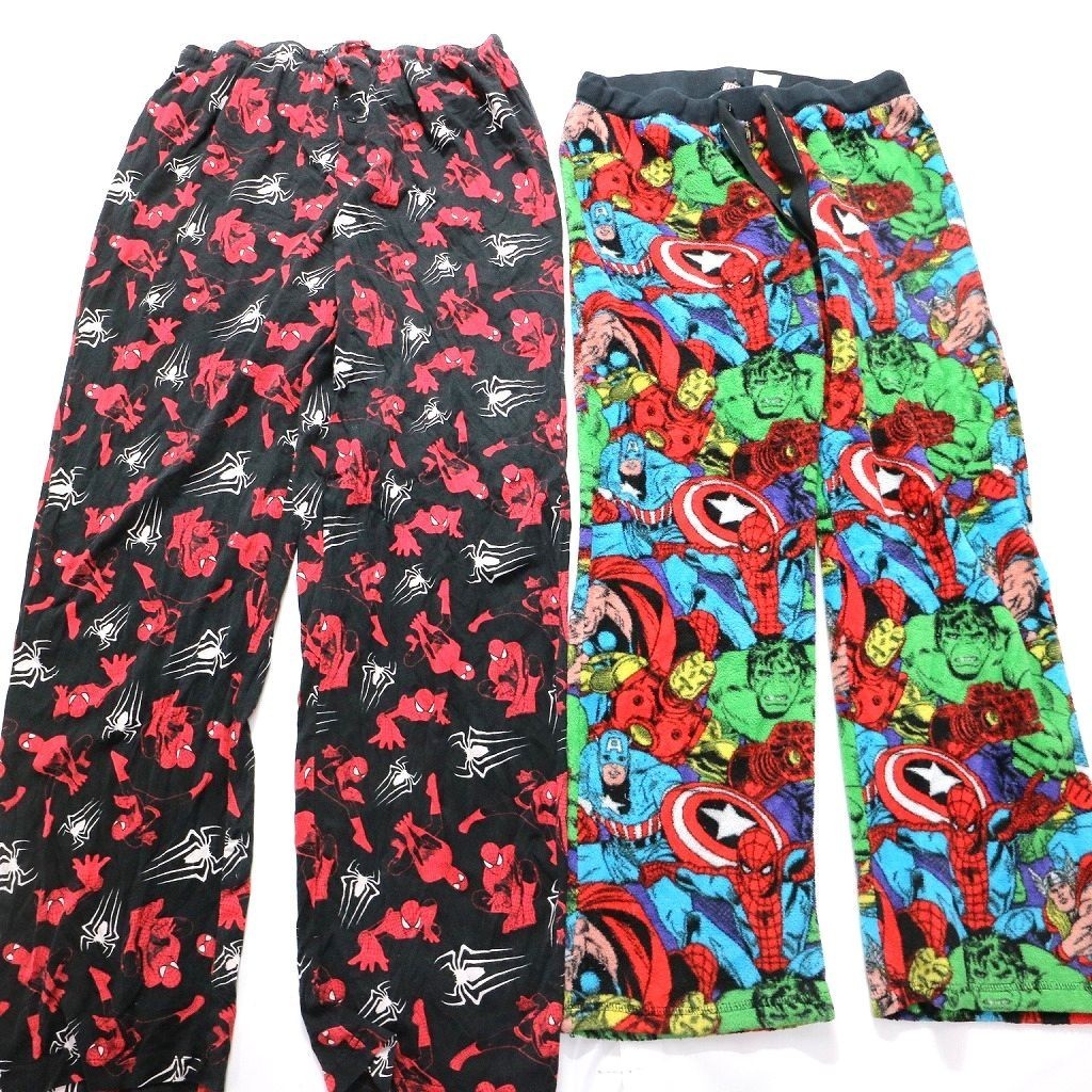 古着卸 まとめ売り パジャマパンツ 8枚セット (メンズ M /L ) キャラクター マーベル バットマン リアルツリー 中古 古着 MY9499 古着卸 8枚セット まとめ売り set ◎パジャマパンツMIX 一点物