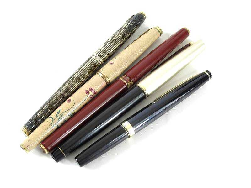 アンティーク　セーラー万年筆　ペン先21K ☆ YMK583 Sailor セーラー 筆記用具 万年筆 ヴィンテージ 花柄 草模様