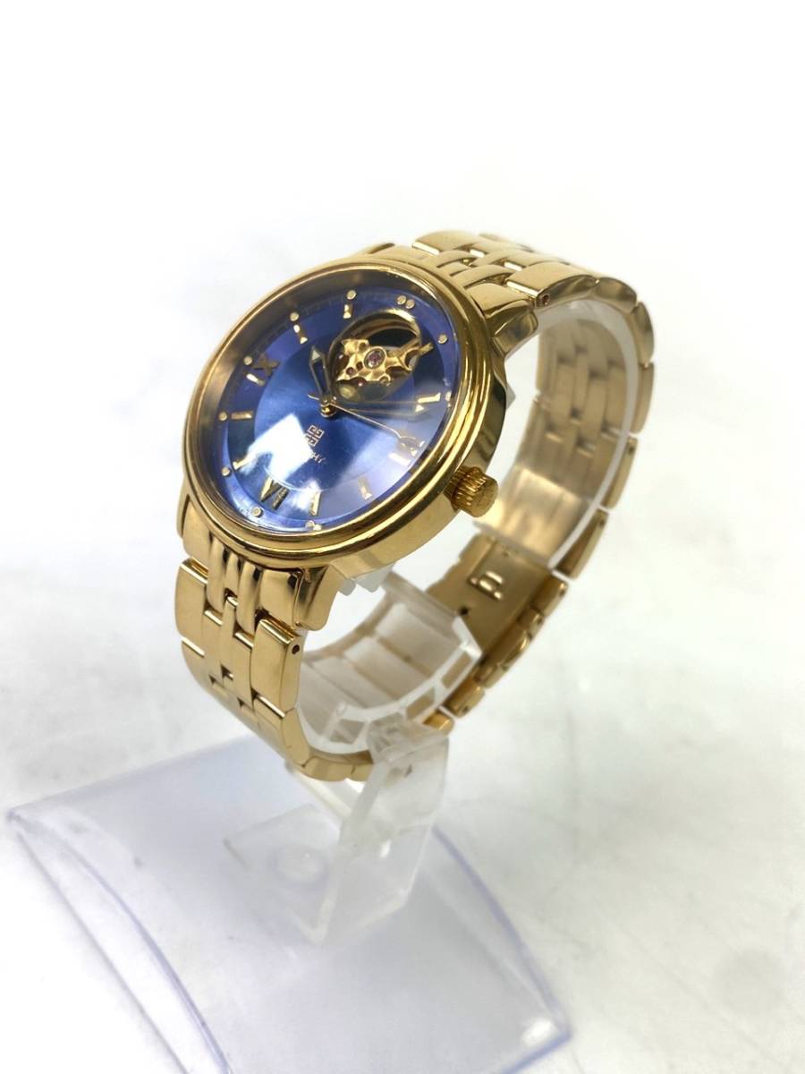 【希少/激レア】ジバンシイ 自動巻 オープン サークルスケルトン 腕時計ゴールド GIVENCHY 自動巻き時計 ゴールド 希少/激レア】ジバンシイ 自動巻