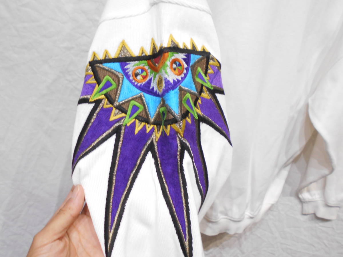 santa fe サンタフェ 日本製 刺繍 太陽柄 ネイティブ柄 スウェット 