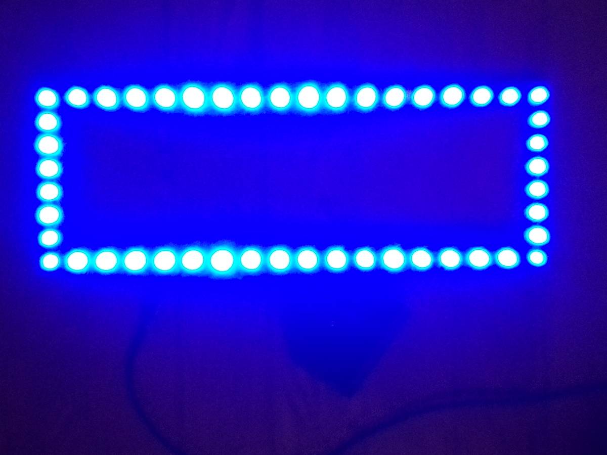 クルクル右回り行灯　ワンマン行灯にかぶせて流れる青色LED枠 2４V 