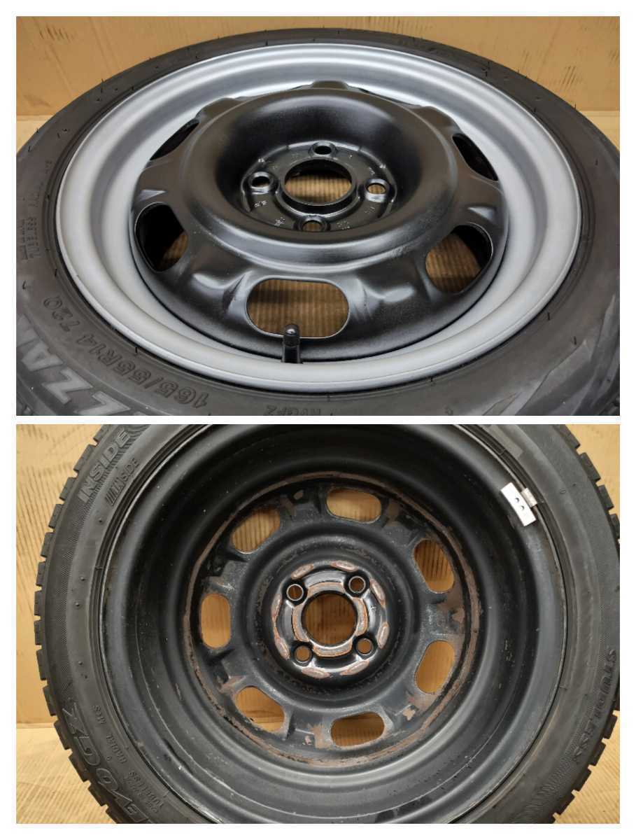 VW純正スチールホイール 14×6J 4H +43 PCD100 ブリザック 165