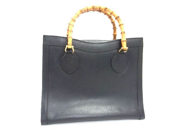 1円 GUCCI グッチ 002 1095 0260 バンブー レザー トートバッグ 
