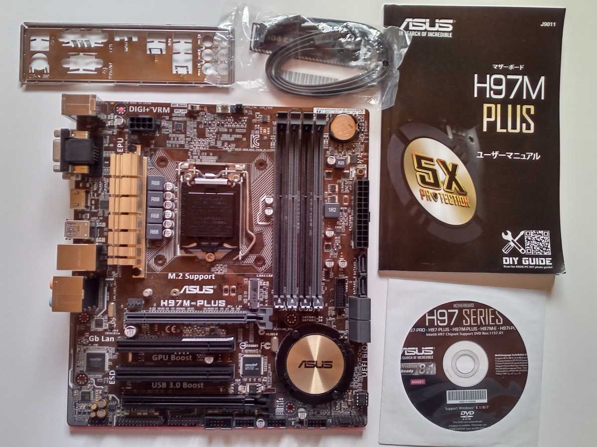H97M-PLUS Asus | Intel マザーボード 未使用ASUS 日本語マニュアル付
