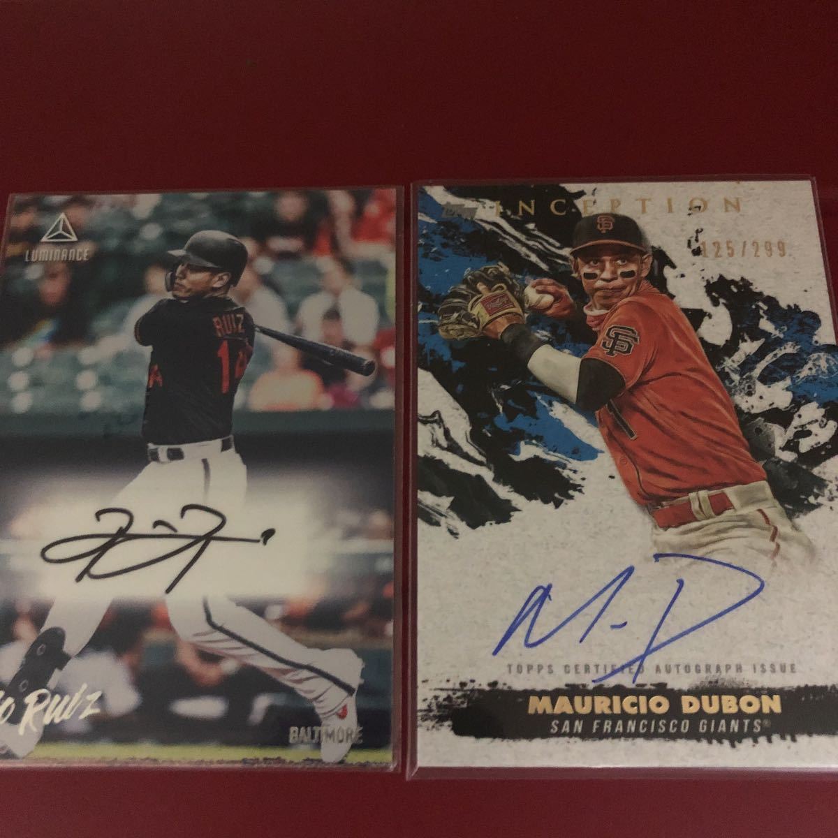 Auto Panini Prizm MLB mlb カードまとめ 5枚 直書き オンカード RC 