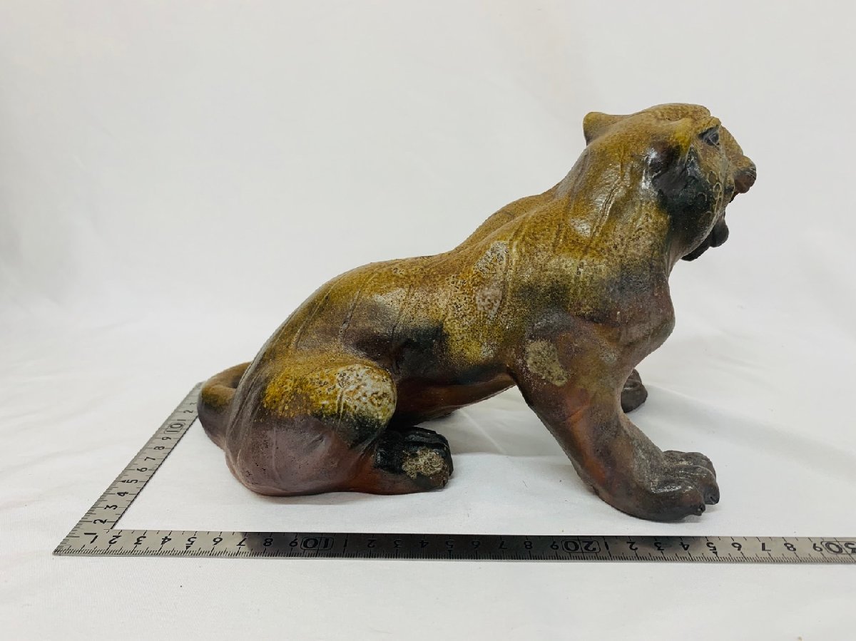 武用君彦 備前焼 干支置物「戊寅」 共箱共布栞 虎 トラ Tiger タイガー