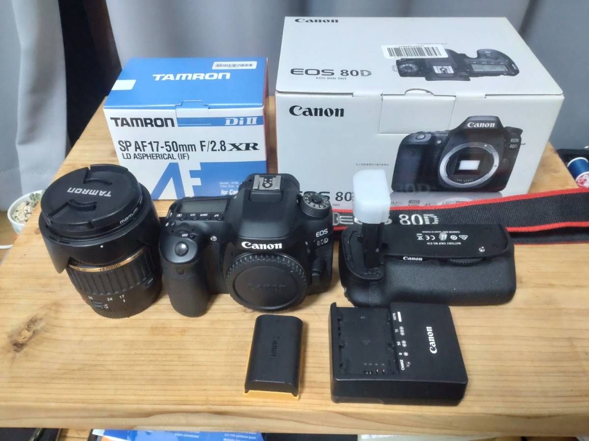 新作入荷，正規品 Canon EOS 80D + TAMRON A16 + バッテリーグリップ(キヤノン)｜売買されたオークション情報、yahooの商品情報をアーカイブ公開 - オークファン キヤノン