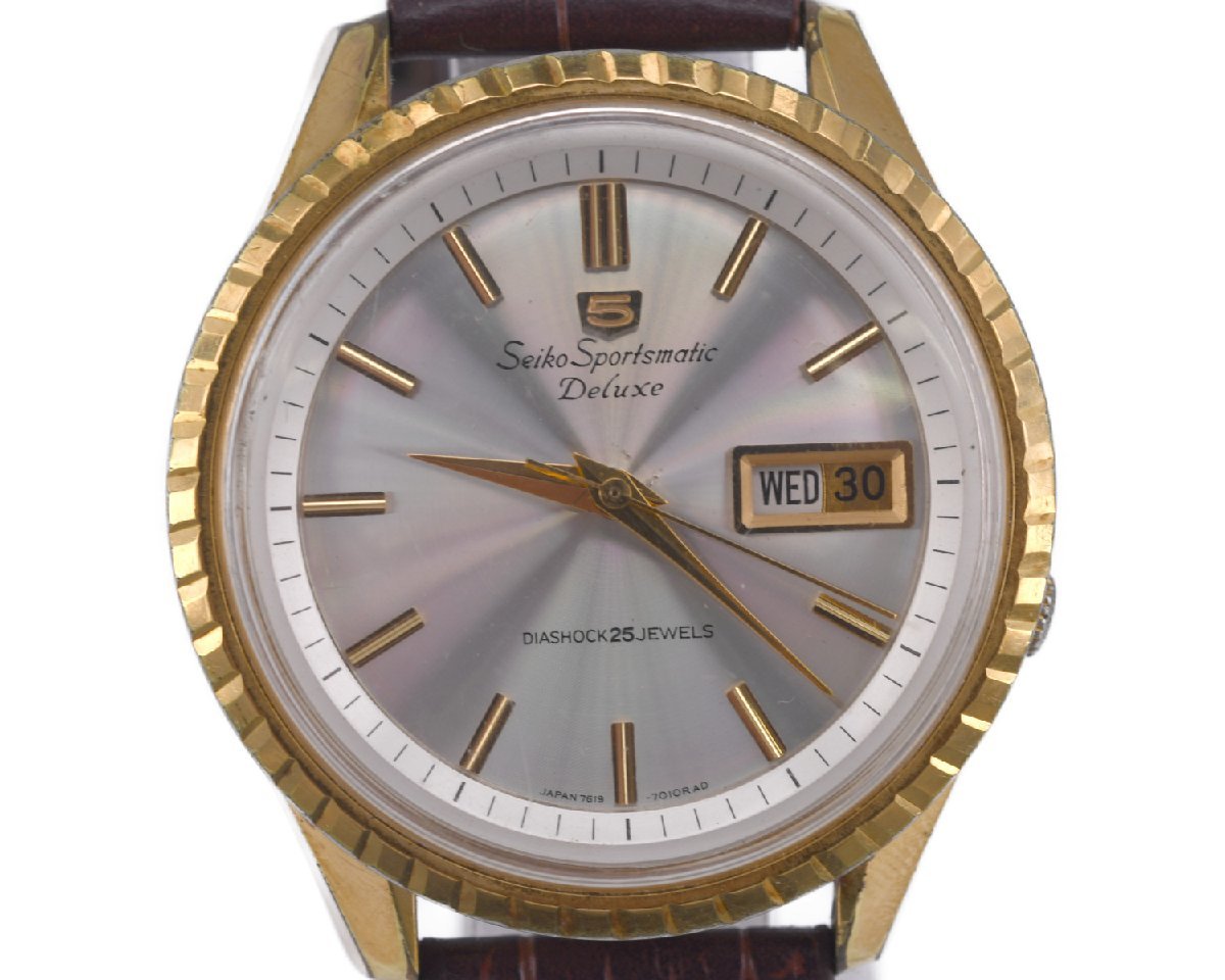 稼働品 SEIKO セイコー スポーツマチック デラックス 腕時計 メンズ