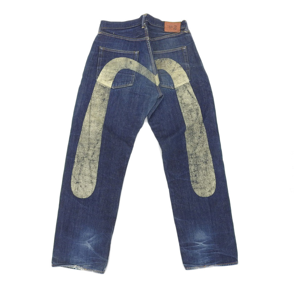 0 エビス エヴィス EVISU 美品 サイズ30 虎耳 大黒 濃紺 NO2 白大黒 デニム