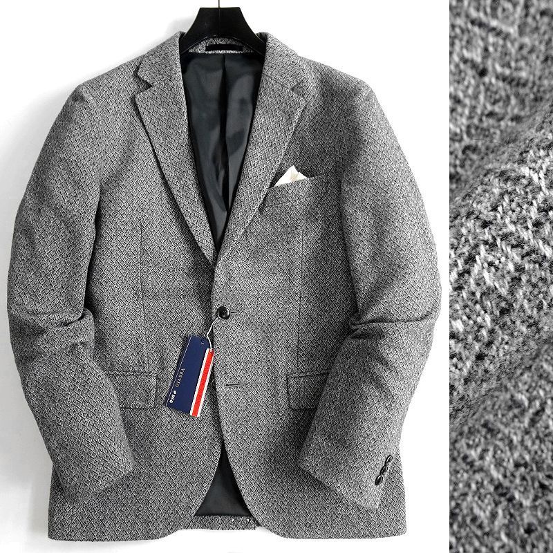 ■VESVIO McGREGOR ベスビオ 新品 定価7.5万 日本製 コットンウール 毛綿 織り柄 テーラード ジャケット 121249804 35 L ▲069▼bus7618e