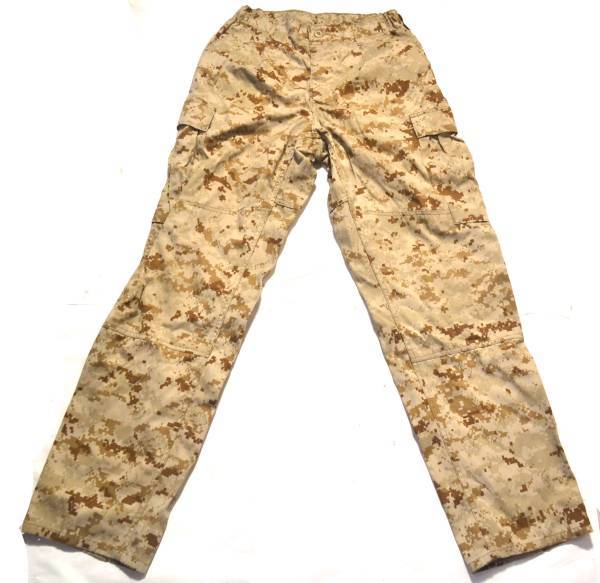 実物 米軍放出品 USMC 海兵隊 マーパット MARPAT 防虫仕様 インセクトガード デジタルデザート迷彩 パンツ S/R ズボンB g