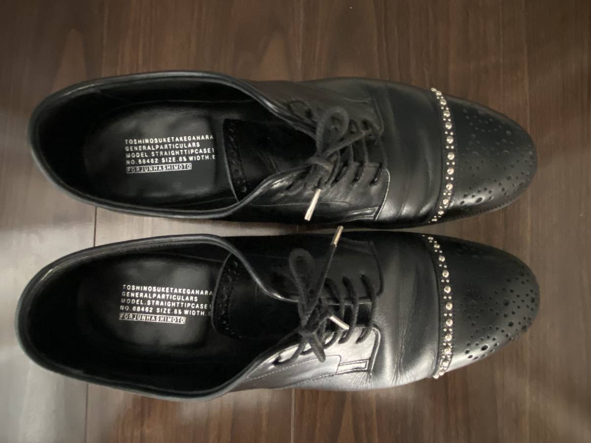 ■junhashimoto × TOSHINOSUKE TAKEGAHARA（foot the coacherフットザコーチャー）ストレートチップシューズ 中古品 TOSHINOSUKE junhashimoto × in Land !!!■