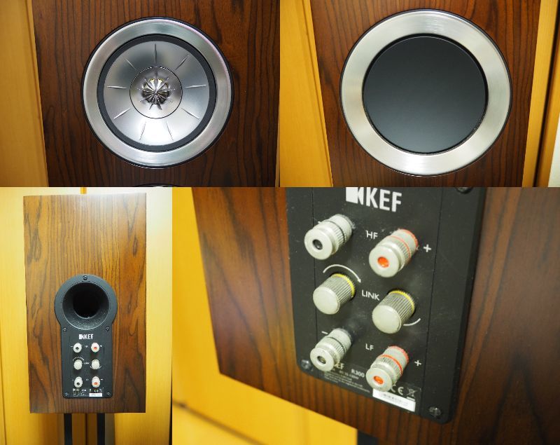 KEF R300 3WAY ブックシェルフ型スピーカー ウォールナット ペア