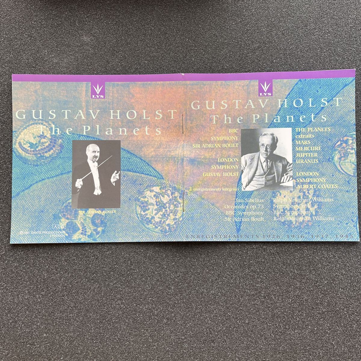 【希少廃盤/LYS】ホルスト　惑星／ボールト、コーツ、自作自演／ボーン・ウィリアムス　自作自演