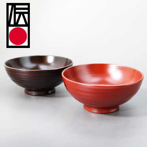 夫婦 飯椀 飯碗 地の粉 溜塗り 朱塗り 伝統工芸士 梶原作 木製 お椀
