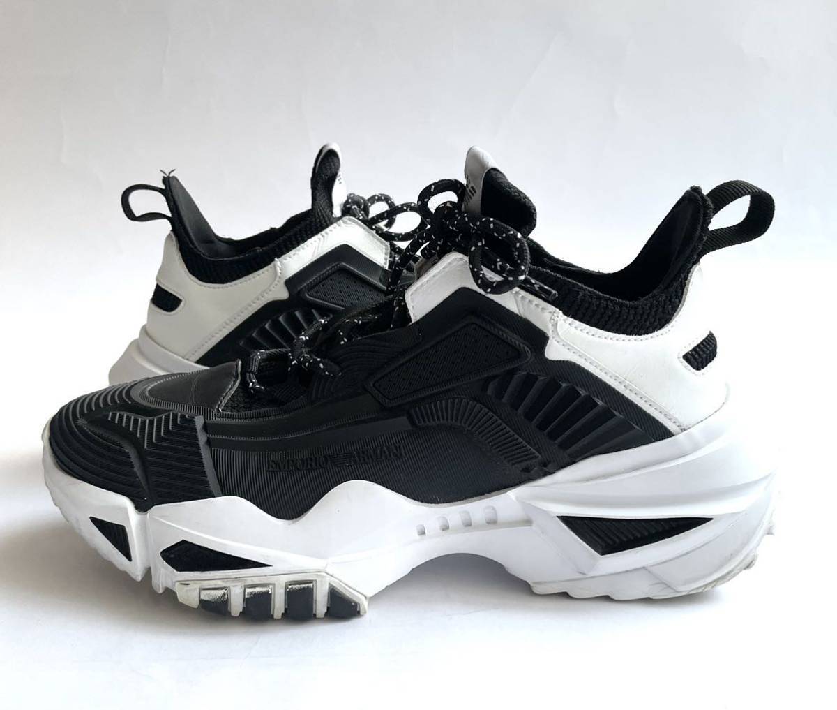 EMPORIO ARMANI MENS SNEAKER SHOES BLACK エンポリオアルマーニ 