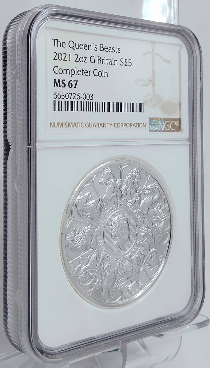 美術品・アンティーク・コレクション NGC MS67 イギリス 2ポンド銀貨 2021