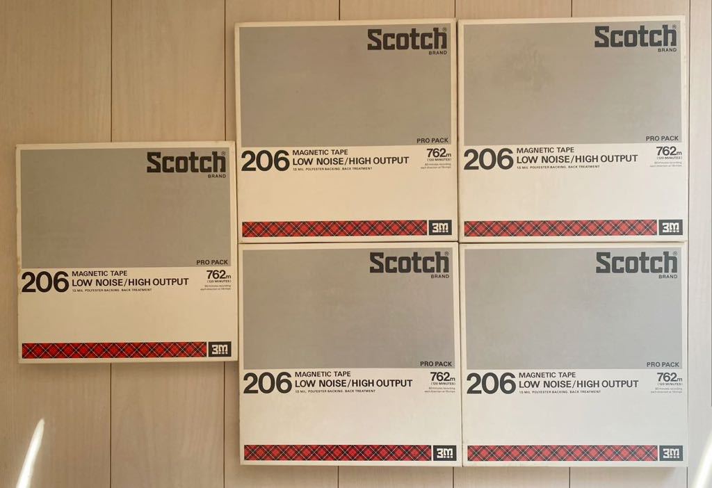 SCOTCH 206 MAGNETIC TAPE 5本セット オープンリールテープ 現状品