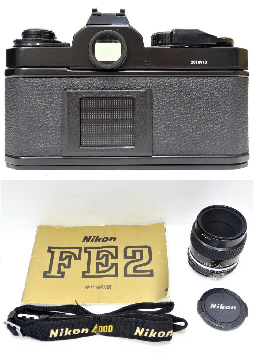 1円【ジャンク】Nikon ニコン/フィルムカメラ/レンズ付き/FE2/42