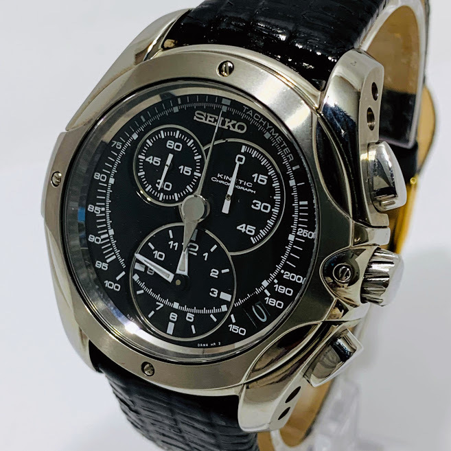 1円～ SEIKO セイコー KINETIC キネティック クロノグラフ 7L22-0AK0 