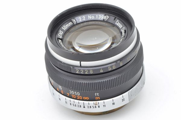 CANON LENS 50mm F2.2 キヤノン レンズ Lマウント L39 日本製 キャノン