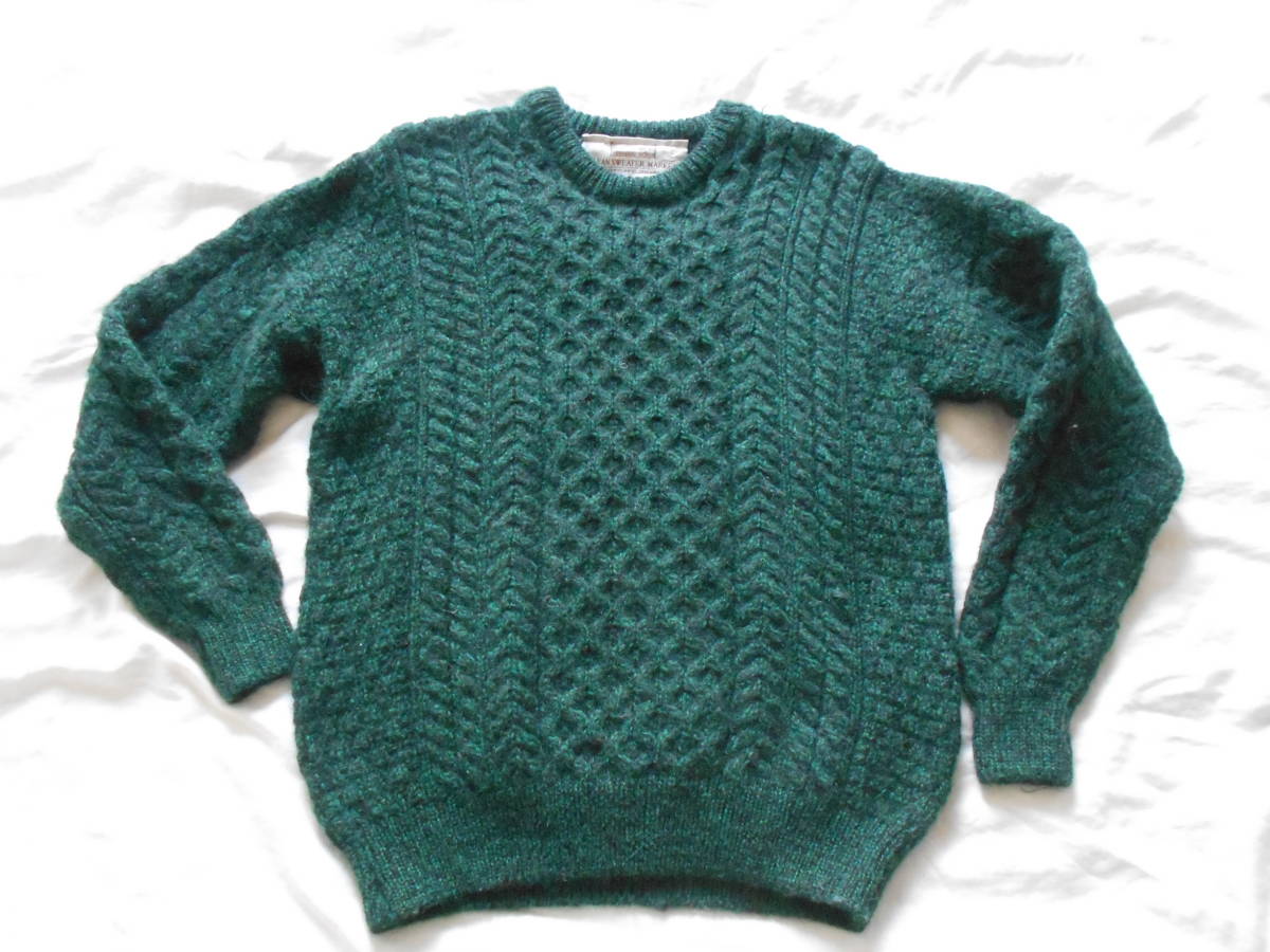 IRELAND製 アラン Aran Sweater Marketフィッシャーマンケーブル 